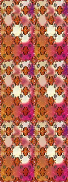 Turuncu ve kahverengi renkli çiçekler. Renkli Bahar Temalı Kusursuz Arkaplan. Düz Çiçek Elementleri Tasarımı. Çiçekle kusursuz desen.