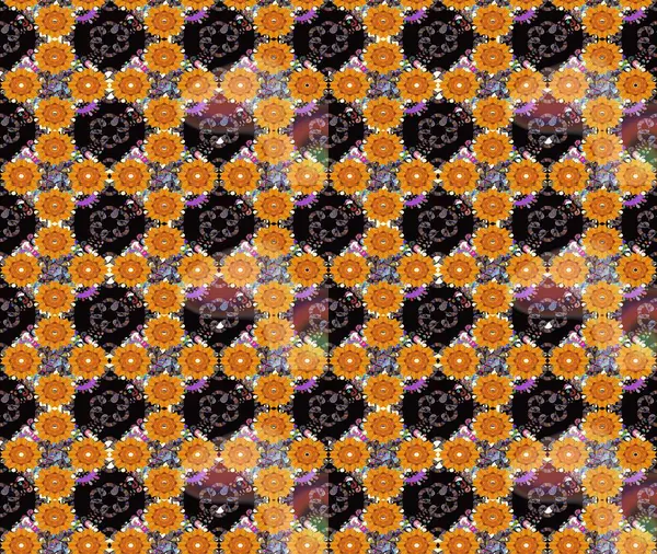 Siyah renklerde. Anti-stres için soyut örnek sayfası. Raster illüstrasyonu.