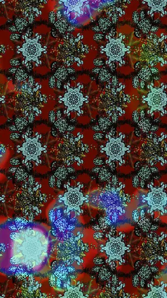 Düz Çiçek Elementleri Tasarımı. Kahverengi ve mavi renkli şirin çiçek desenleri. Raster Modaya uygun kumaş deseni. Renkli Bahar Teması çizim şablonu.