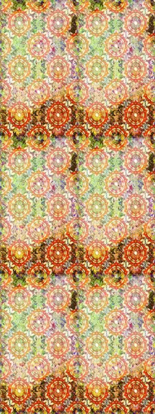 Süslü dantel iz sürücü. Doğu tarzında klasik tasarım öğesi. Çiçekli süslemeli, pürüzsüz bir desen. Duvar kâğıdı için altın süslü bir illüstrasyon. Bej renkler üzerine geleneksel Arapça dekor.