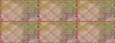 Renkli Bahar Temalı Kusursuz Arkaplan. Raster illüstrasyonu. Düz Çiçek Elementleri Tasarımı. Zarif çiçekler bej ve nötr renklerde suluboya.