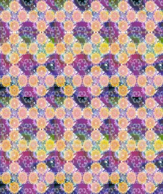 Raster illüstrasyonu. Şirin çiçek elementleri. Robot resim. Bej renkte çiçekler.