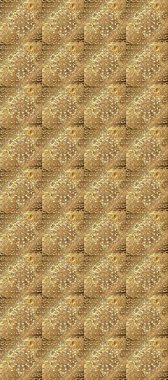 Raster illüstrasyonu. Ortaçağ çiçek desenleri. Doğum günü kartı, davetiye ya da afiş için iyidir. Kahverengi ve bej renklerde altın. Dekoratif simetri arabesk.