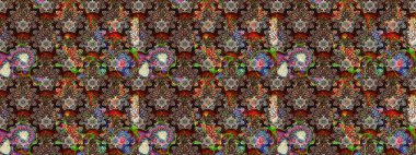 Çizim raster deseni. Güzel kumaş deseni. Çiçek arka planı.