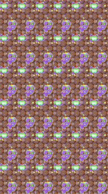 Klasik çiçek tasarımı elementleri. Tarafsız kıvırcık çiçekler tarafsız renklerde şekillenir. Raster illüstrasyonu.