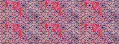 Renkli Bahar Teması eskiz kalıbı. Düz Çiçek Elementleri Tasarımı. Parlak arkaplan eskiz desenli çiçekli fantezi tasarımı.