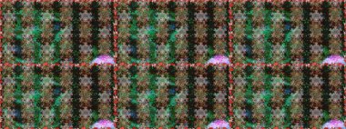 Çiçeksiz desenli arka plan. Gömlek baskısı için çiçek boyası. Gri ve kahverengi renkte çiçekler.