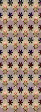 Çiçekli eskiz deseni. Bej renkli çiçekler. Suluboya çizimi. El çizimi.