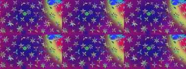 Çocuk stili. Renkli Bahar Teması eskiz kalıbı. Çiçekli eskiz arkaplanı. Düz Çiçek Elementleri Tasarımı.