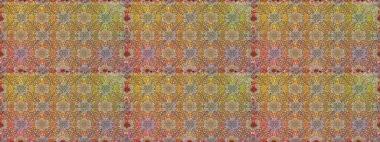 Çiçekli, pürüzsüz bir desen. Raster çiçekleri klasik tarzda çizilmiş. Raster illüstrasyonu. Kahverengi ve bej renklerde bahar çiçekleri.