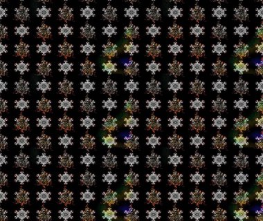 Siyah renklerde. Çiçekli güzel suluboya desen. Raster illüstrasyonu.