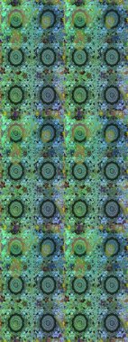 Geleneksel oryantasyon süsü. Raster illüstrasyonu. Klasik klasik klasik arka plan. Kusursuz klasik raster altın desenli. Yeşil renklerde, altın elementlerle kusursuz desen.