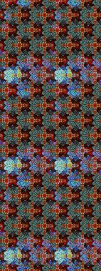 Küçük çiçekteki sevimli çiçek deseni. Raster illüstrasyonu. Renkli çiçekler.