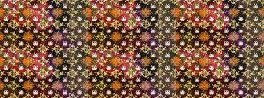 Küçük çiçekteki sevimli çiçek deseni. Raster illüstrasyonu. Çizim.