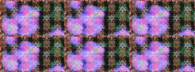 Şirin çiçekler. Satır seamless modeli. Rasterleştirme Trendy kumaş deseni.