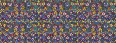 Kusursuz Vintage Çiçek Deseni. Raster Kalça dokusu deseni.