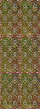 Hediye ambalaj kağıdı, tebrik kartları, posterler ve pankart tasarımı. Raster düz çiçekleri pürüzsüz desen. Kahverengi ve yeşil renkte çiçekler.