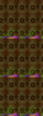 Küçük çiçekteki sevimli çiçek deseni. Raster deseni. Kahverengi renklerde. Raster illüstrasyonu. Soyut çiçek çizim kalıbı arkaplanı.