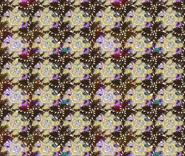 Raster deseni. Gri renklerde bahar çiçekleri. Raster illüstrasyonu. Patlayan çiçekler soyut yerleştirilmiş.