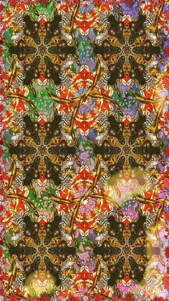 Klasik klasik klasik arka plan. Geleneksel oryantasyon süsü. Kahverengi renklerde, altın elementlerle kusursuz desen. Klasik raster altın pürüzsüz desen.