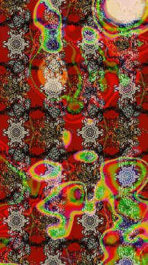 Renkli Bahar Teması eskiz kalıbı. Düz Çiçek Elementleri Tasarımı. Renkli çiçekler. Sevimli çiçek raster deseni.