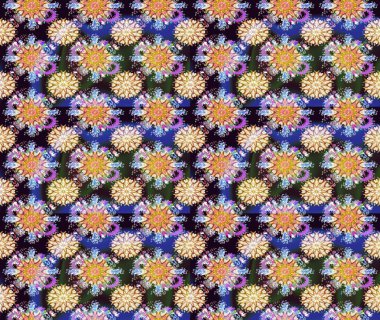 Çiçekli karalama şeklinde Raster çiçek deseni. Tarafsız renklerde çiçekler. Yumuşak, yaz çiçekli arka plan.