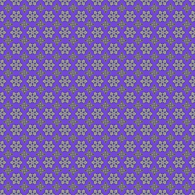 Mor renkte çiçekler, gri ve nötr renkler suluboya stilinde. Raster illüstrasyonunda kusursuz çiçek deseni.