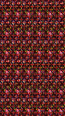 Raster illüstrasyonu. Raster illüstrasyonu. El yapımı çiçek ve bitki koleksiyonu. Şirin karalamalı çiçek desenli çizim. Eskiz tarzı kahverengi renklerde.