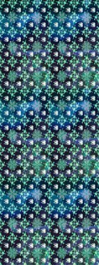 Raster çiçek desenleri çiziyor. Vadinin mavi renkli çiçekleri.