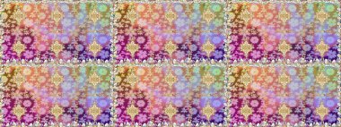 Raster geometrik arka plan. Altın rengi, kusursuz çizim. Tarafsız renklerde altın çiçekli altın desenler. Senin tasarımın için, duvar kağıdı..