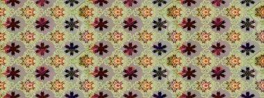 Tarafsız renklerde şirin bir çiçek deseni. Raster Modaya uygun kumaş deseni. Renkli Bahar Teması eskiz kalıbı. Düz Çiçek Elementleri Tasarımı.