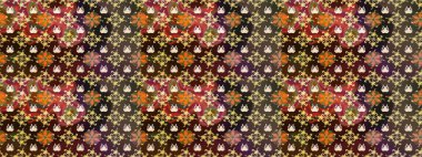 Küçük çiçekteki sevimli çiçek deseni. Raster illüstrasyonu. Çizim.