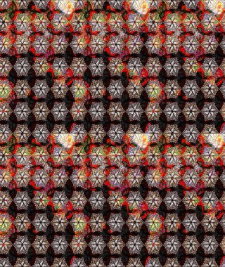 Çiçek deseni. Raster illüstrasyonu. Siyah renkli çiçekler. Siyah renkte çiçek çizimi. Şatafatlı bahar bahçesi dokusu.