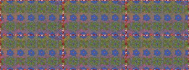 Seamless spring pattern with little flowers. On gray and brown colors in watercolor style. Raster illustration.