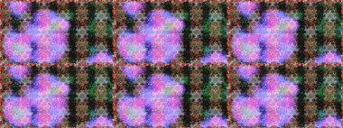 Şirin çiçekler. Satır seamless modeli. Rasterleştirme Trendy kumaş deseni.