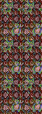 Güzel kumaş deseni. Raster suluboya çiçek deseni, narin çiçekler, kahverengi ve yeşil çiçekler, tebrik kartı şablonu..