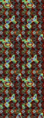 Kahverengi ve gri renklere karalamalar çizilmiş çiçek deseni. Raster illüstrasyonu.