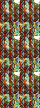 Raster illüstrasyonu. Çiçek desenli eskiz, darbeler, sıçramalar, yaz çiçekleri. Kahverengi ve yeşil renkte çiçekler.