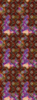 Suluboya çizim kalıbı. Çiçek izi. Suluboya tarzında kahverengi renkte çiçekler.