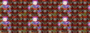 3D çiçekler, eskiz. Renklerle. Raster illüstrasyonu.