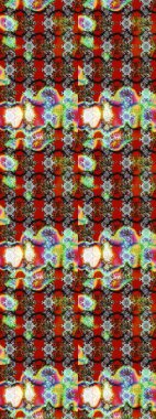 Raster. Renkli Bahar Teması eskiz kalıbı. Düz Çiçek Elementleri Tasarımı.