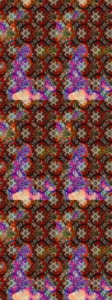 Suluboya çizim kalıbı. Çiçek izi. Suluboya tarzında kahverengi renkte çiçekler.