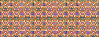 Raster oryantal süs. Kusursuz altın desen. Turuncu renklerde altın desenli altın elementler.