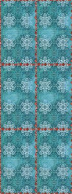 Çiçekler suluboya tarzında mavi ve nötr renklerde. Raster illüstrasyonunda kusursuz çiçek deseni.