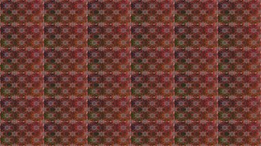 Raster illüstrasyonu. Kusursuz desen. Çiçek duvar kağıdı. Kahverengi ve gri renklerde. Hint süsü. Renkli süs kenarı.