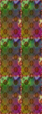 Çiçekler, yaprakları ile halk tarzında Dikişsiz çiçek deseni. Raster Illustration. El çizilmiş.