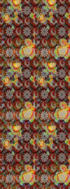 Küçük renkli çiçekler. Motley illüstrasyonu. Gri ve kahverengi çiçekli bahar çiçekleri. Moda baskıları için zarif bir şablon. Küçük çiçekte şirin desenler.