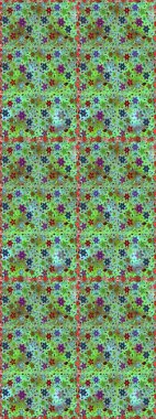 Yeşil ve mavi renkte çiçekler. Doodle tarzı. Tekstil ve kapak tasarımı için mükemmel. El çizimi dikişsiz sonbahar çiçekleri deseni. Renkli yeşil ve mavi pürüzsüz desen.