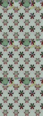 Renkli Bahar Teması eskiz kalıbı. Çiçekli çiçek deseni, suluboya. Düz Çiçek Elementleri Tasarımı. Raster illüstrasyonu. Gri renkli çiçekler.