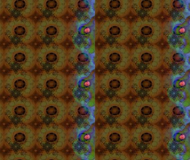 Asya tekstil tarzında. Raster illüstrasyonu. Raster illüstrasyonu. Kahverengi renkli çiçekler. Çiçek desenini çiz.